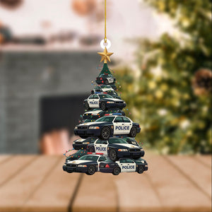 Police Cars Christmas Tree Ornament-Gift for police officers-2024 New Release