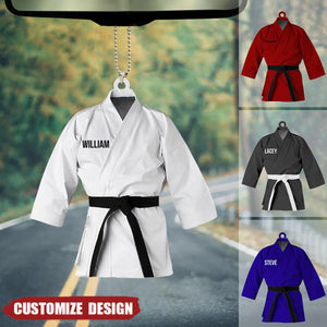 Personalized Karate Uniform Car Ornament