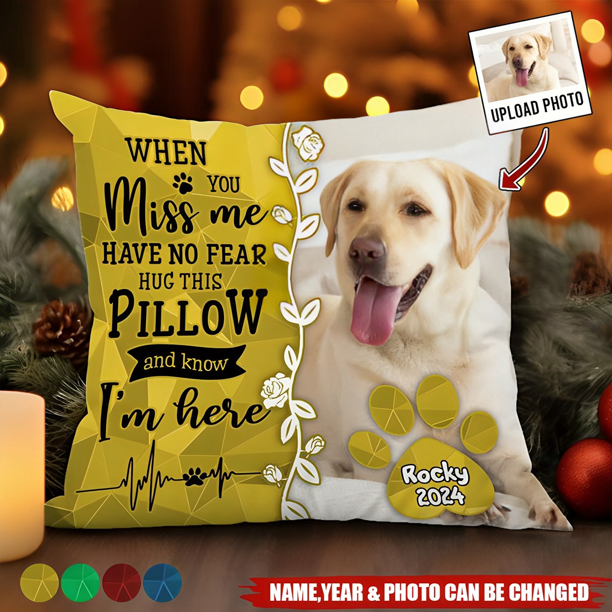 Personalized Pet Memorial When You Miss Me Pillow