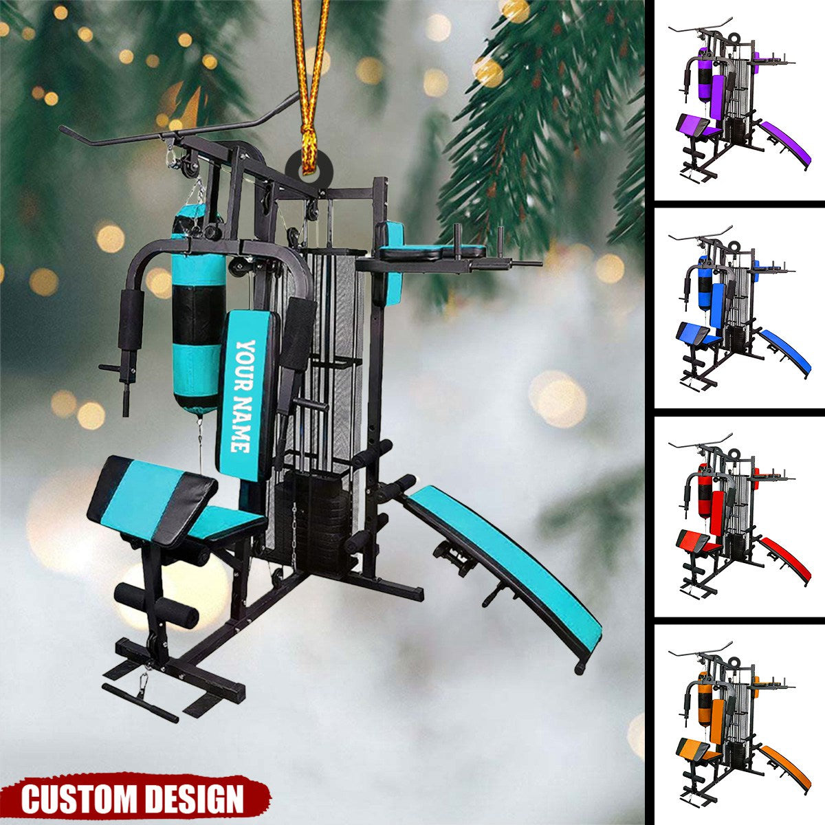 2024 New Release Personalized Exercise Equipment Gym Christmas Ornament - Gift For Gym Lover