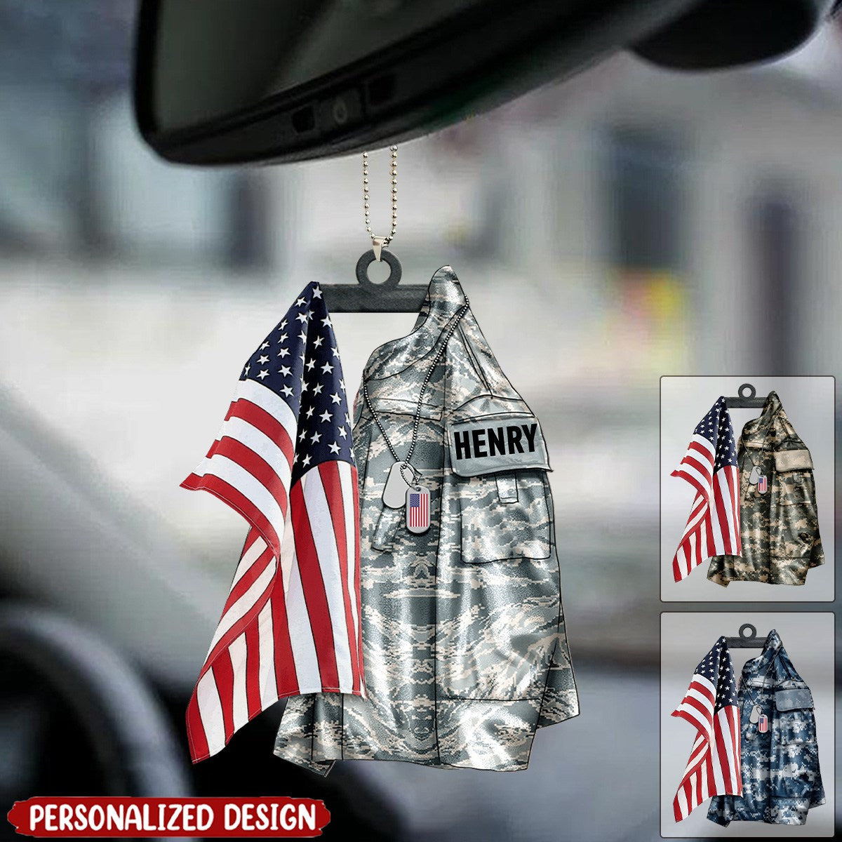 U.S Airforce/Navy/Army Hanging Ornament-Personalized Car Hanging Ornament