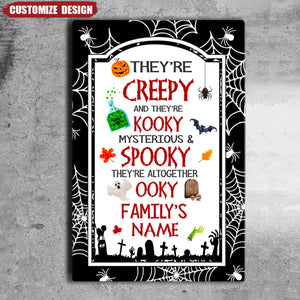 Personalized Gift For Family Halloween Trick Or Treat Metal Sign