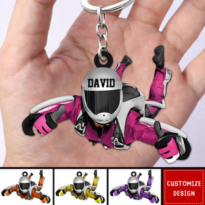 Personalized Skydiving Keychain, Gift For Skydiving Lovers - 2024 New Release