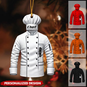 Personalized Chef Coat Ornament-Gift For Culinary Professionals-2024 New Release