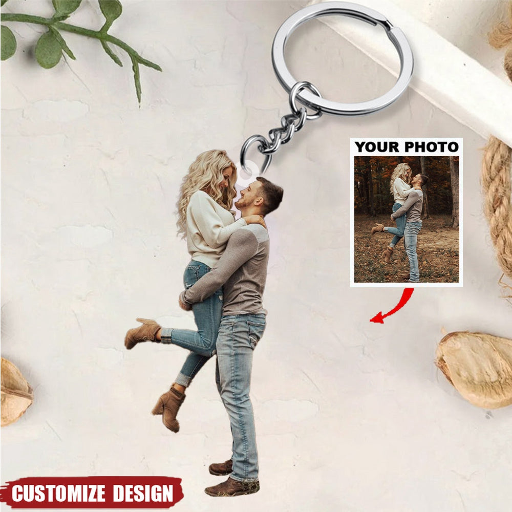 Personalized Couple/Marriage Upload Photo Acrylic Keychain