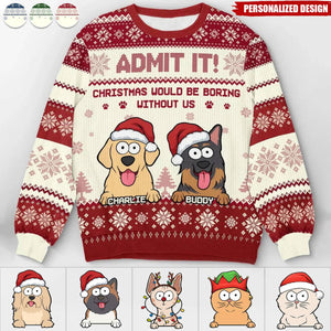 2024 New Release Give The Gift Of Holiday Cheer-Dog & Cat Personalized Unisex Ugly Sweatshirt- Christmas Gift For Pet Lovers