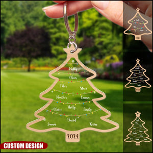 2024 New Release - Wish You A Wonderful Christmas - Personalized Acrylic Keychain - Gift For Family Members