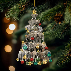 Personalized Elephant Christmas Lights Ornament-Gifts For Elephant Lovers-2024 New Release