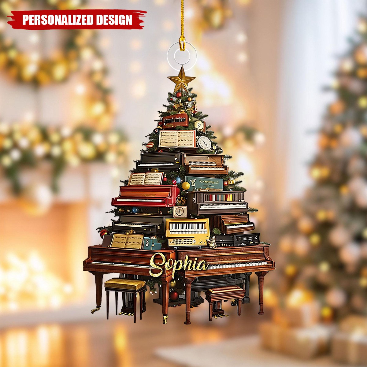 Personalized Piano Ornament-Gift For Music Lovers-2024 New Release