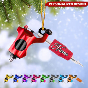 Personalized Tattoo Machine Ornament-Gifts For Tattoo Artist, Brother, Boyfriend-2024 New Release