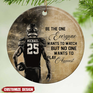 No One Wants To Play Against-Personalized American Football Ornament-Gifts For American Football Lovers,Player- 2024 New Release