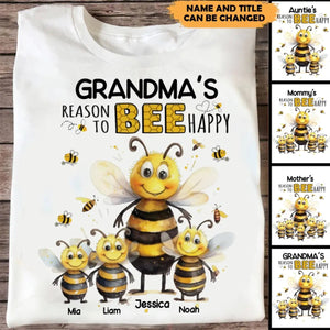 Personalized T-shirts With Grandmas And Mom- Reasons To Be Happy And Kids Names