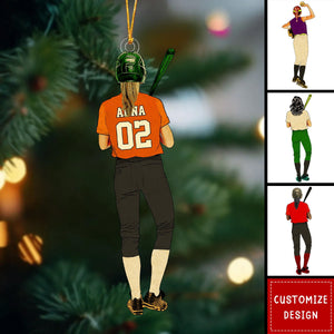 Personalized Softball Hitter Christmas Ornament - 2024 New Release