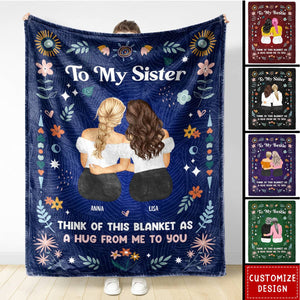 Think Of This Blanket - Personalized Fleece Blanket - Gift For Sisters,Friend,Daughter