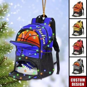 Personalized Basketball Bag Christmas Ornament, Gift For Basketball Players - 2024 New Release