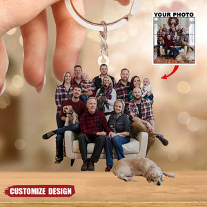 Personalized family Upload Photo Acrylic Keychain