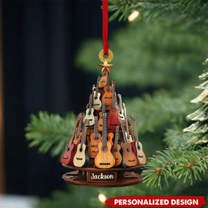 Personalized Classic Guitar Ornament-Gift for Music Lovers, Guitar Players-2024 New Release