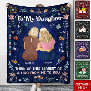 Think Of This Blanket - Personalized Fleece Blanket - Gift For Sisters,Friend,Daughter