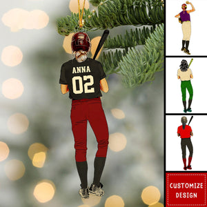 Personalized Softball Hitter Christmas Ornament - 2024 New Release