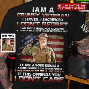 I Am A Grumpy Veteran Personalized T-Shirt