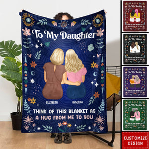 Think Of This Blanket - Personalized Fleece Blanket - Gift For Sisters,Friend,Daughter