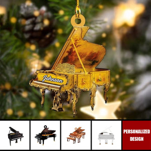 Personalized Piano Christmas Ornament-Gifts For Piano Lovers-2024 New Release