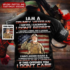 I Am A Grumpy Veteran Personalized T-Shirt