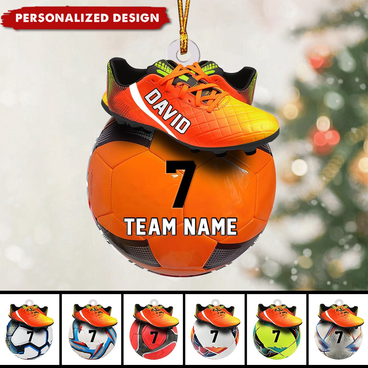 Personalized Soccer Ornament-Gifts For Soccer Players and Soccer Lovers-2024 New Release