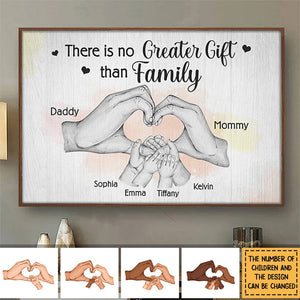 There's No Greater Gift Than Family - Family Personalized Custom Horizontal Poster - Gift For Family Members