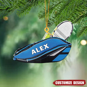 2024 New Release Personalized Tennis Backpacks Acrylic Christmas Ornament Gift For Tennis Lovers