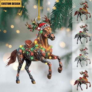 Personalized Horse Christmas Ornament  - Gift For Horse Lovers- 2024 New Release