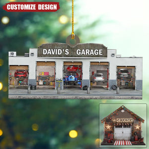 2024 New Release Personalized Mechanic Garage Ornaments Gift For Mechanic