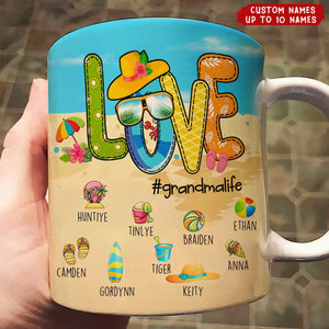 Love Grandmalife Summer Loving Beach Personalized Mug