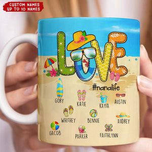 Love Grandmalife Summer Loving Beach Personalized Mug