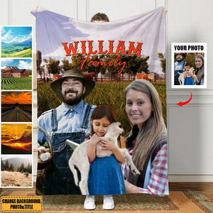 Custom Photo Blanket For Famer/Gardener