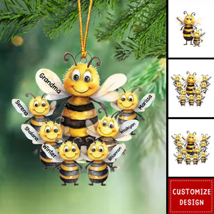 Personalized Nana/Mama Bee With Little Kids Christmas Ornament - Gift For Mom, Grandma - 2024 New Release