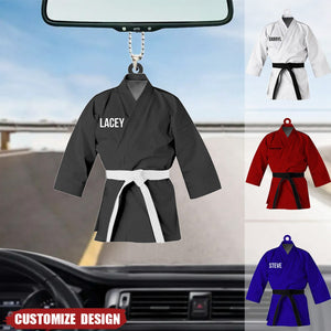 Personalized Karate Uniform Car Ornament