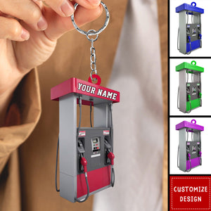 Personalized Gas Station Gas Pump Keychain