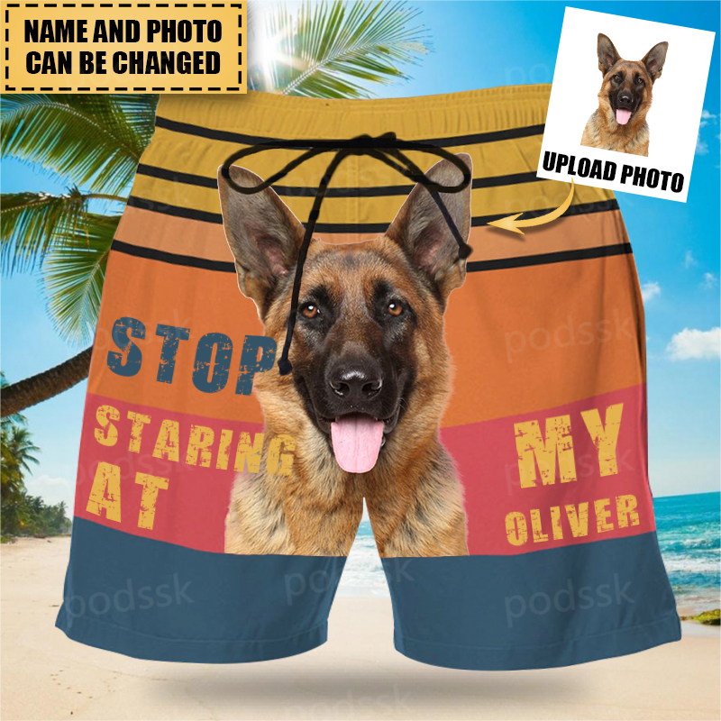 Personalized Stop Staring At My Pet/Upload Photo- Custom Trunks