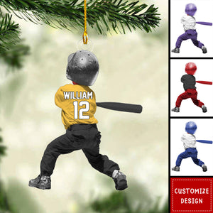 Personalized Baseball Acrylic Christmas Ornament