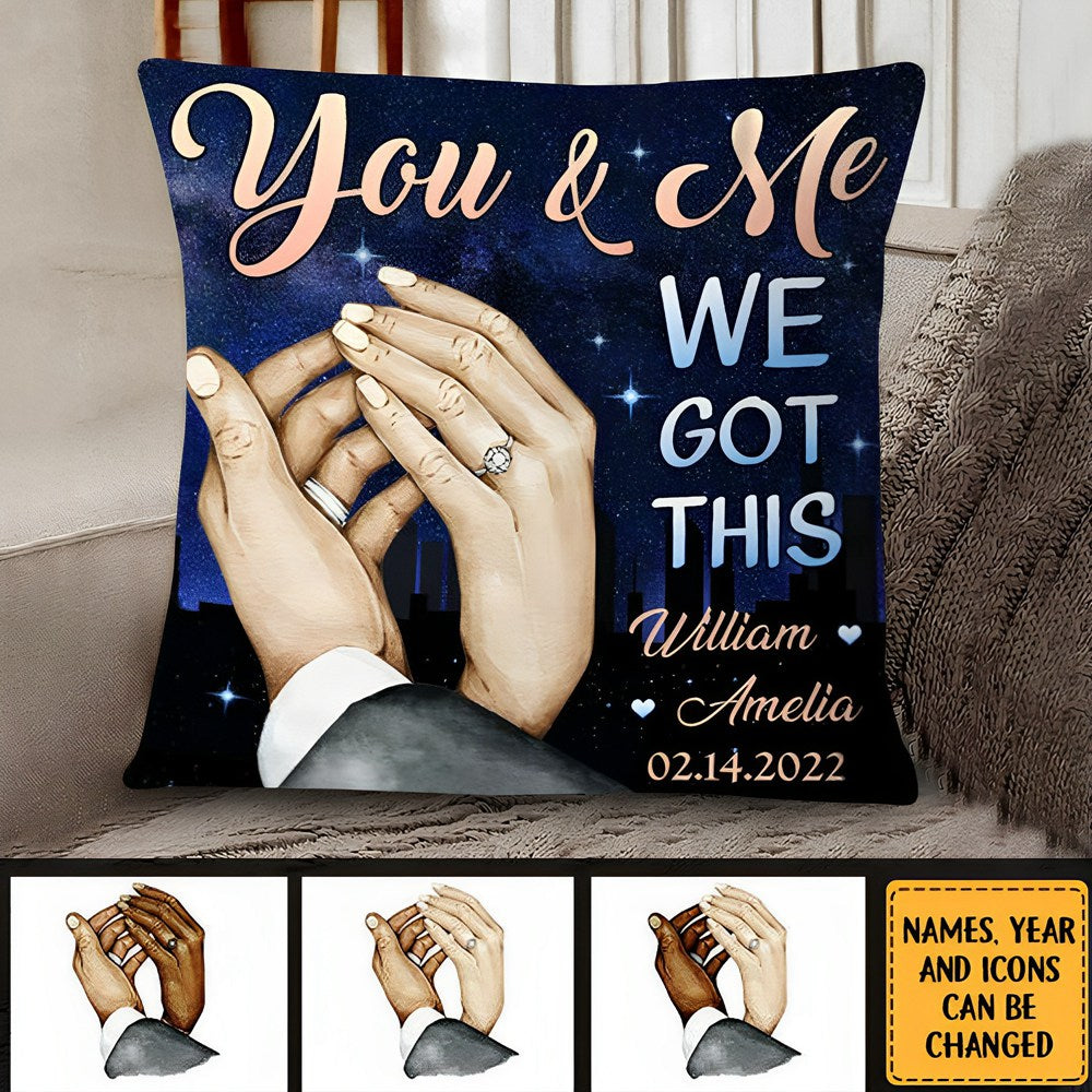 Couples Anniversary, Loving Gift Hand In Hand Pillow