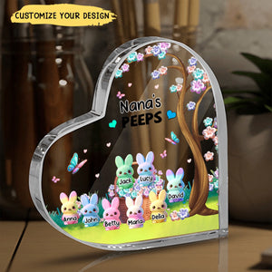 Grandma's Marshmallow - Personalized Heart Shaped Acrylic Plaque - V2