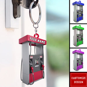 Personalized Gas Station Gas Pump Keychain