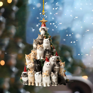 Cat Christmas Tree Ornament - Cat Lovers Gift