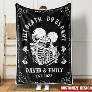 Till Death Do Us Part - Couple Personalized Blanket - Gift For Couple