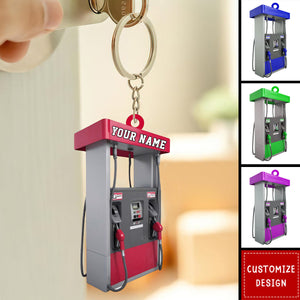 Personalized Gas Station Gas Pump Keychain