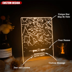 Personalized constellation map,LED night sky couple gift