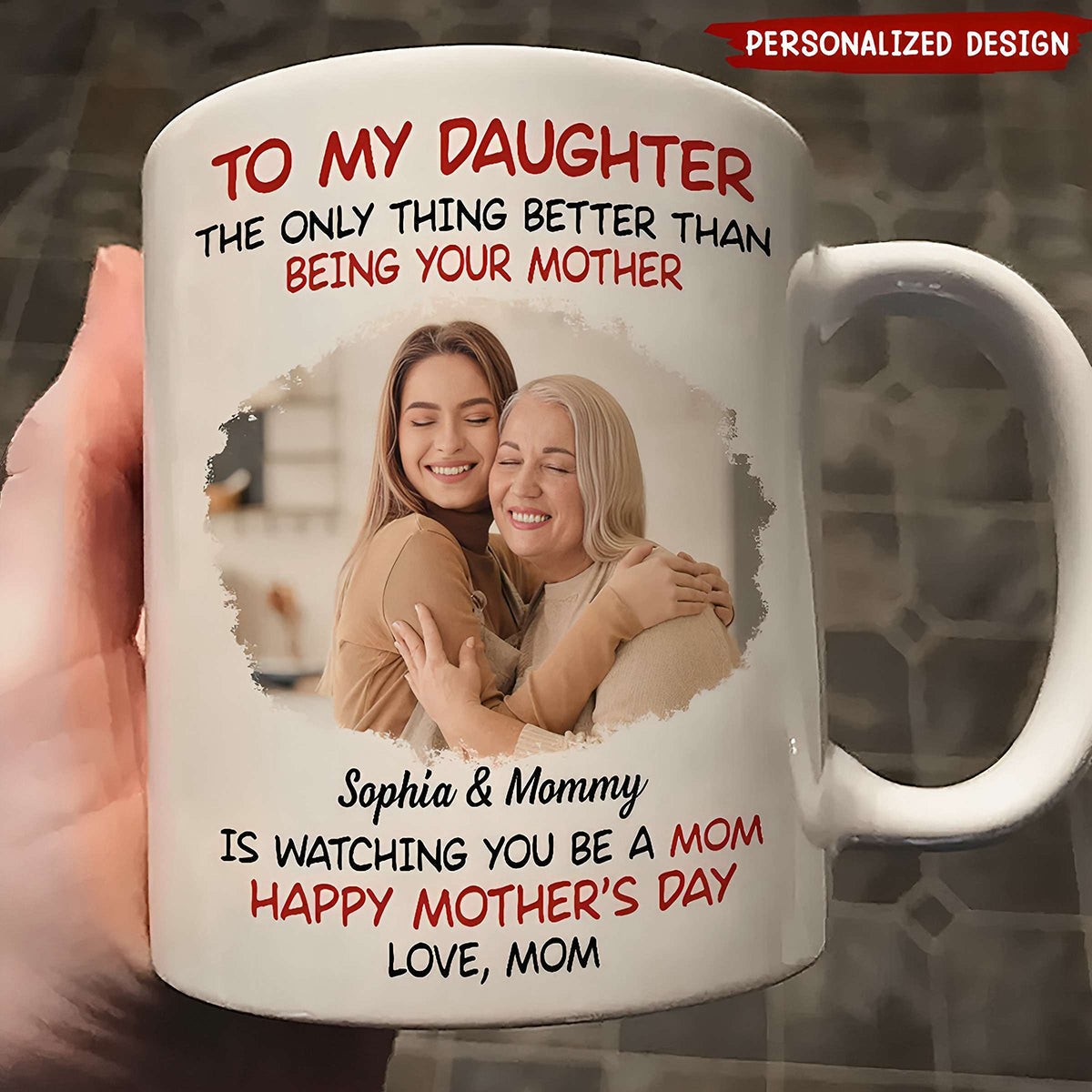 Personalized Mug To My Daughter Photo Insert Happy Mother‘s Day