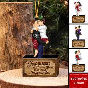 Hugging Couple Personalized Acrylic Ornament - 2024 New Release