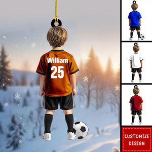 Personalized Kid Soccer Player Ornament - Gift For Soccer Young Lovers  - 2024 New Release